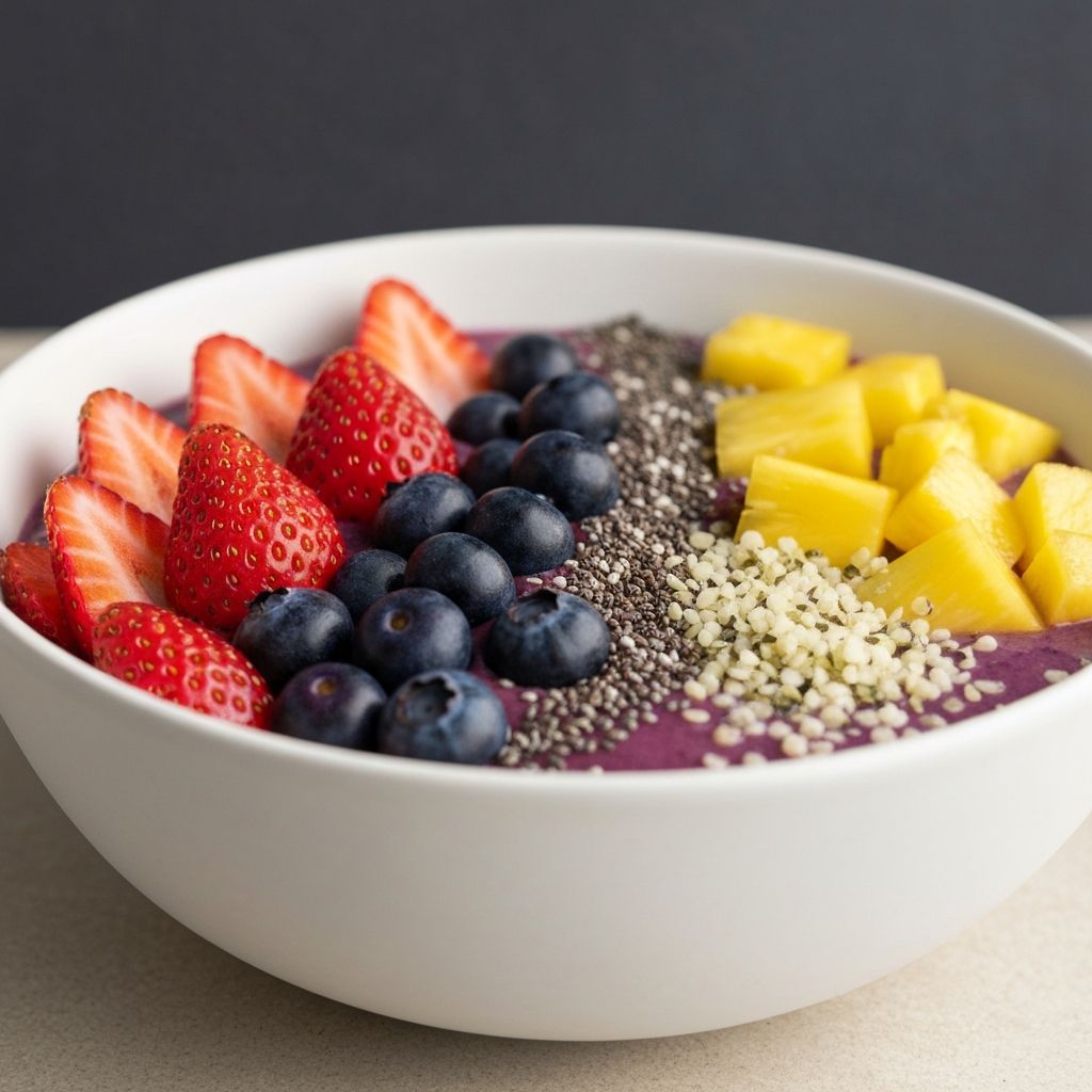 Smoothie bowl with fruits